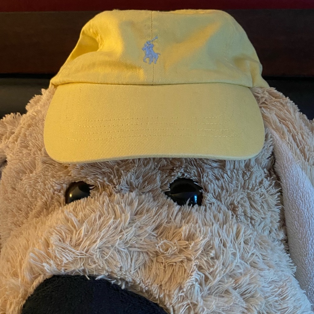 ✨Yellow Hat from Polo Ralph Lauren✨ Baby blue embroidered pony at front